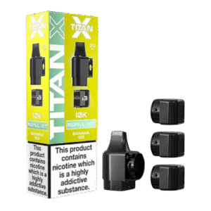 Banana Ice – Titan X Replacement – replacement pods (Banana Ice - Titan X Replacement Pods)