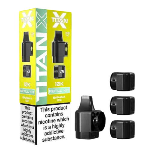 Banana Ice – Titan X Replacement – replacement pods (Banana Ice - Titan X Replacement Pods)