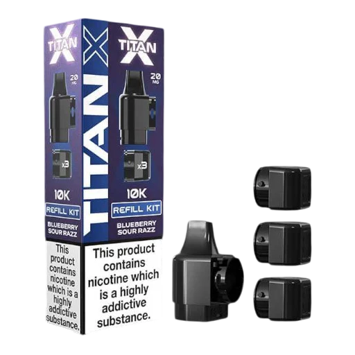 Blueberry Sour Razz – Titan X Replacement – replacement pods (Blueberry Sour Razz - Titan X Replacement Pods)