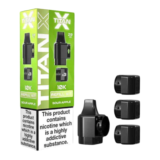 Sour Apple – Titan X Replacement – replacement pods (Sour Apple - Titan X Replacement Pods)