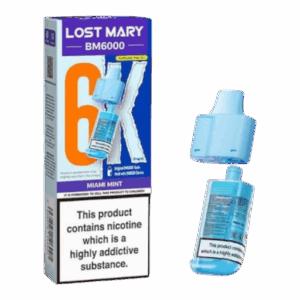 Miami Mint – Lost Mary BM6K – prefilled pod refills (Miami Mint Lost Mary BM6000 Refill Pack)
