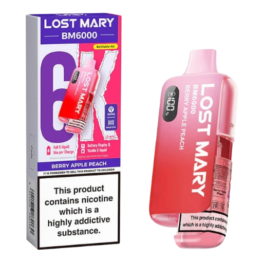 Berry Apple Peach – Lost Mary BM6K – prefilled pod kit (Berry Apple Peach Lost Mary BM6000 Pod Kit)