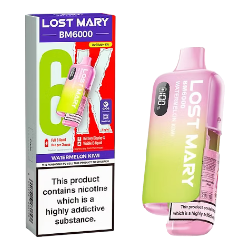 Watermelon Kiwi – Lost Mary BM6K – prefilled pod kit (Watermelon Kiwi Lost Mary BM6000 Pod Kit)