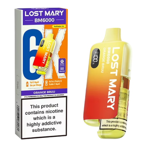 Orange Bruu – Lost Mary BM6K – prefilled pod kit (Orange Bruu Lost Mary BM6000 Pod Kit)