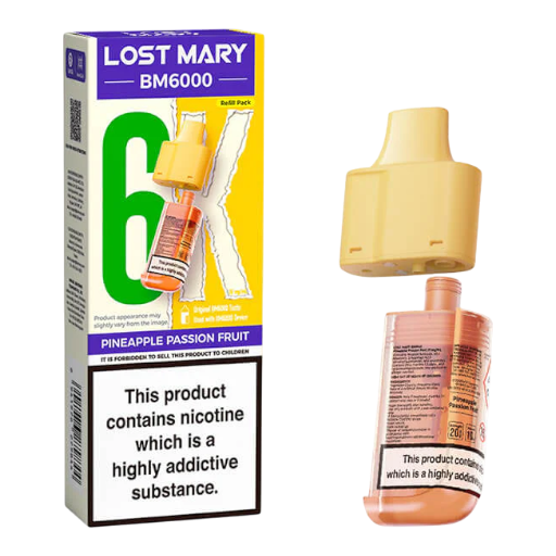 Pineapple Passion Fruit- Lost Mary BM6K – prefilled pod refills