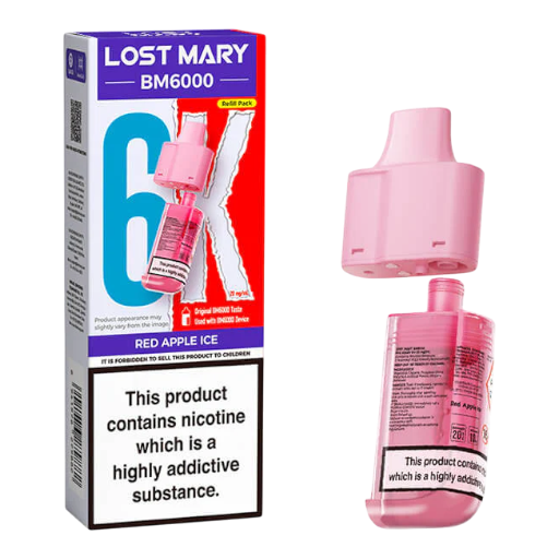 Red Apple Ice – Lost Mary BM6K – prefilled pod refills